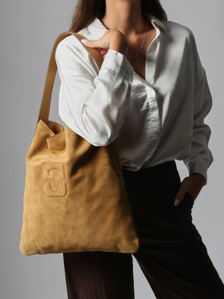 Schoudertas Folk Lady Leder Gerard darel Geel folk lady DCS72407 ander zicht 1